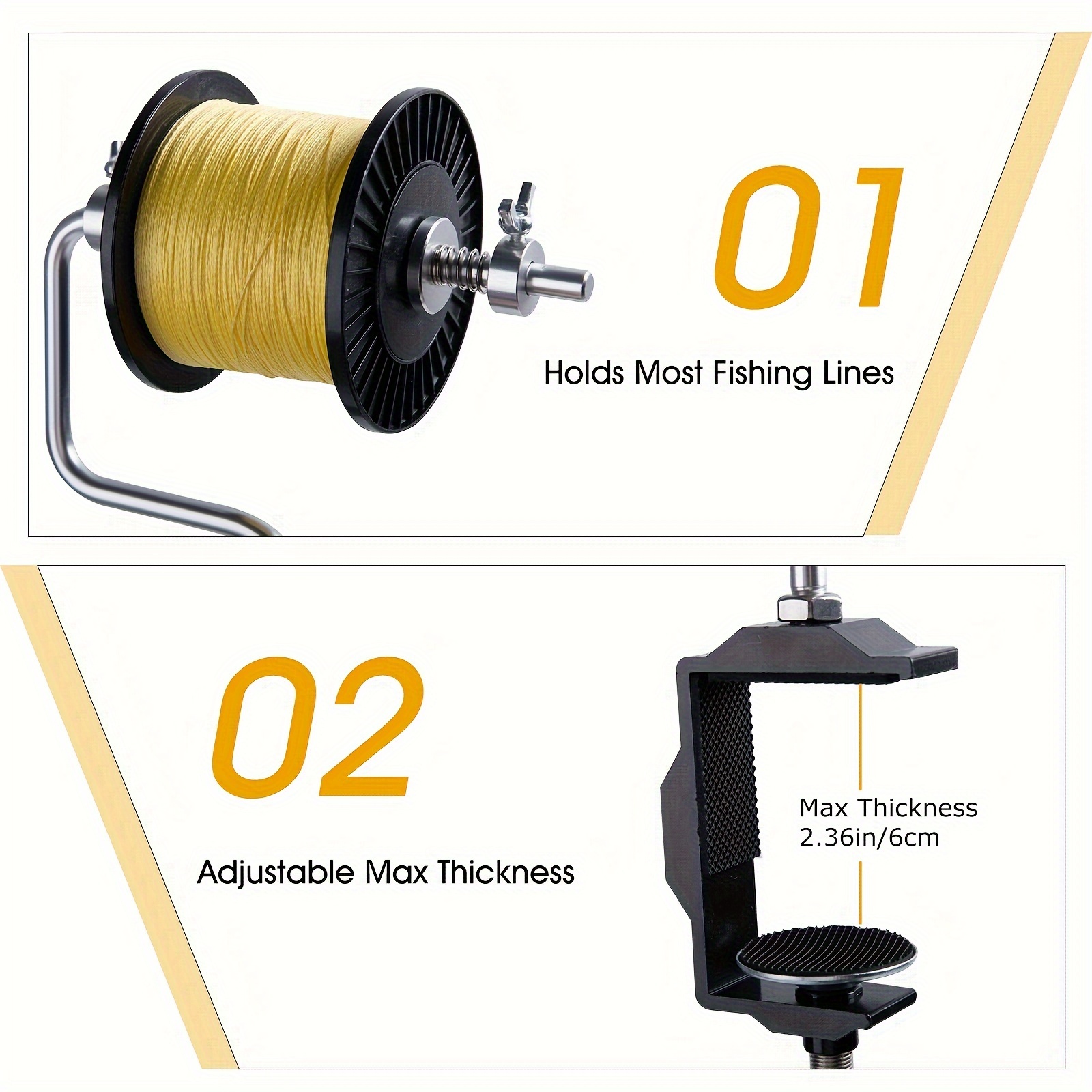 Goture Portable Fishing Line Winder Reel Spooler System with