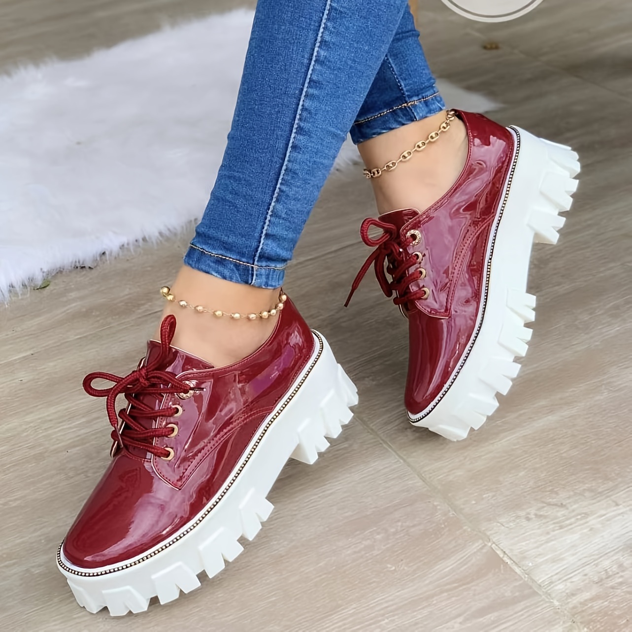 thick soled leather sneakers