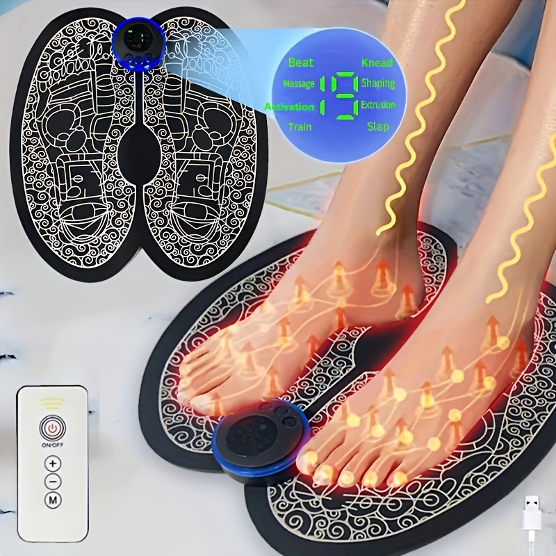 Masajeador eléctrico de pies Shiatsu con control remoto para aliviar el  dolor, amasamiento profundo de pies rodantes y masajeador de pantorrillas