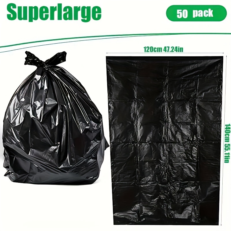 30 Gallon Disposable Heavy Duty Garbage Bag, Large Garden Leaf Bags,  Thickened Plastic Trash Bags, Industrial Garbage Bags, Garden Leaf Bag,  Heavy Duty Trash Bag, For Home Garden Commercial, Cleaning Supplies, Back