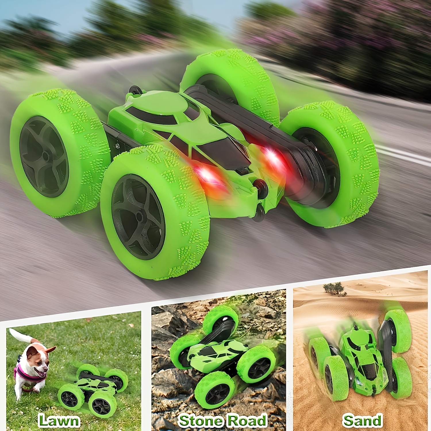 Remote Control Car Stunt RC Cars, 2.4Ghz Double Sided 360 Rotating RC Crawler With Headlights, 4WD Off Road Drift RC Race Car Toy Best Christmas Gift details 5