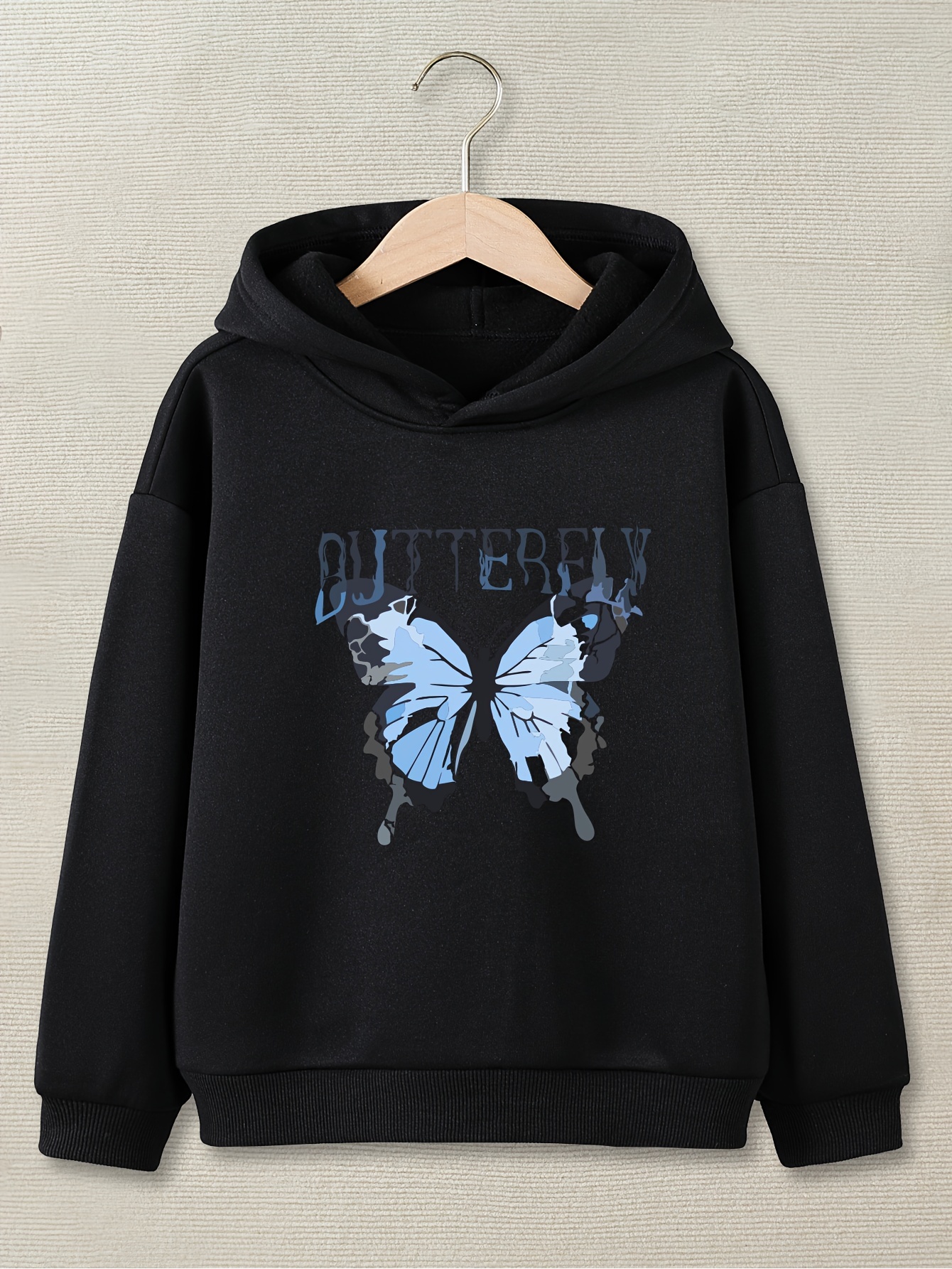 Sweatshirt with butterflies on sleeve sale