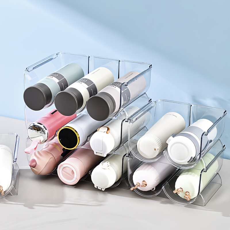 Stackable Water Bottle Organizer For Cabinet Kitchen Pantry - Temu