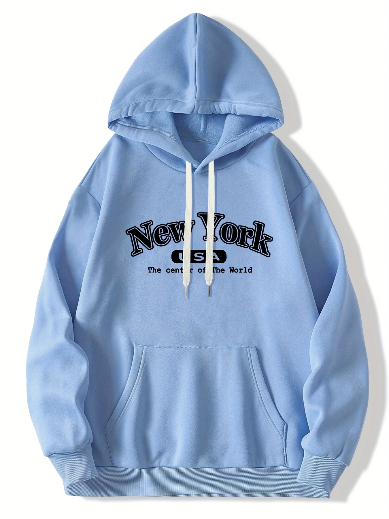 New York Print Hoodie Cool Hoodies For Men Mens Casual Graphic Design  Pullover Hooded Sweatshirt With Kangaroo Pocket Streetwear For Winter Fall  As Gifts - Men's Clothing - Temu Italy