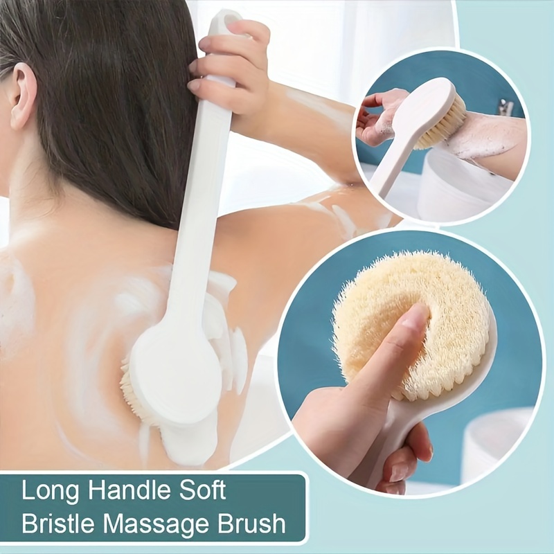 Brosse de nettoyage de massage à long manche, épurateur de dos  multi-tâches, brosse de bain exfoliante