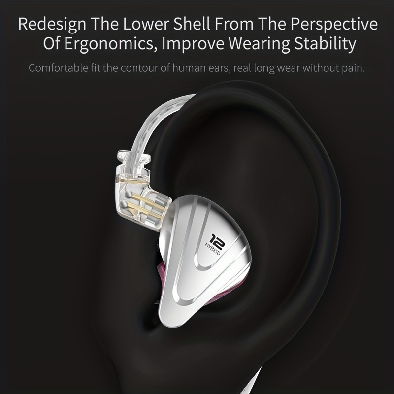 Kz Zsx 1dd+5ba Hybrid Drivers Hifi Bass Earbuds In ear - Temu