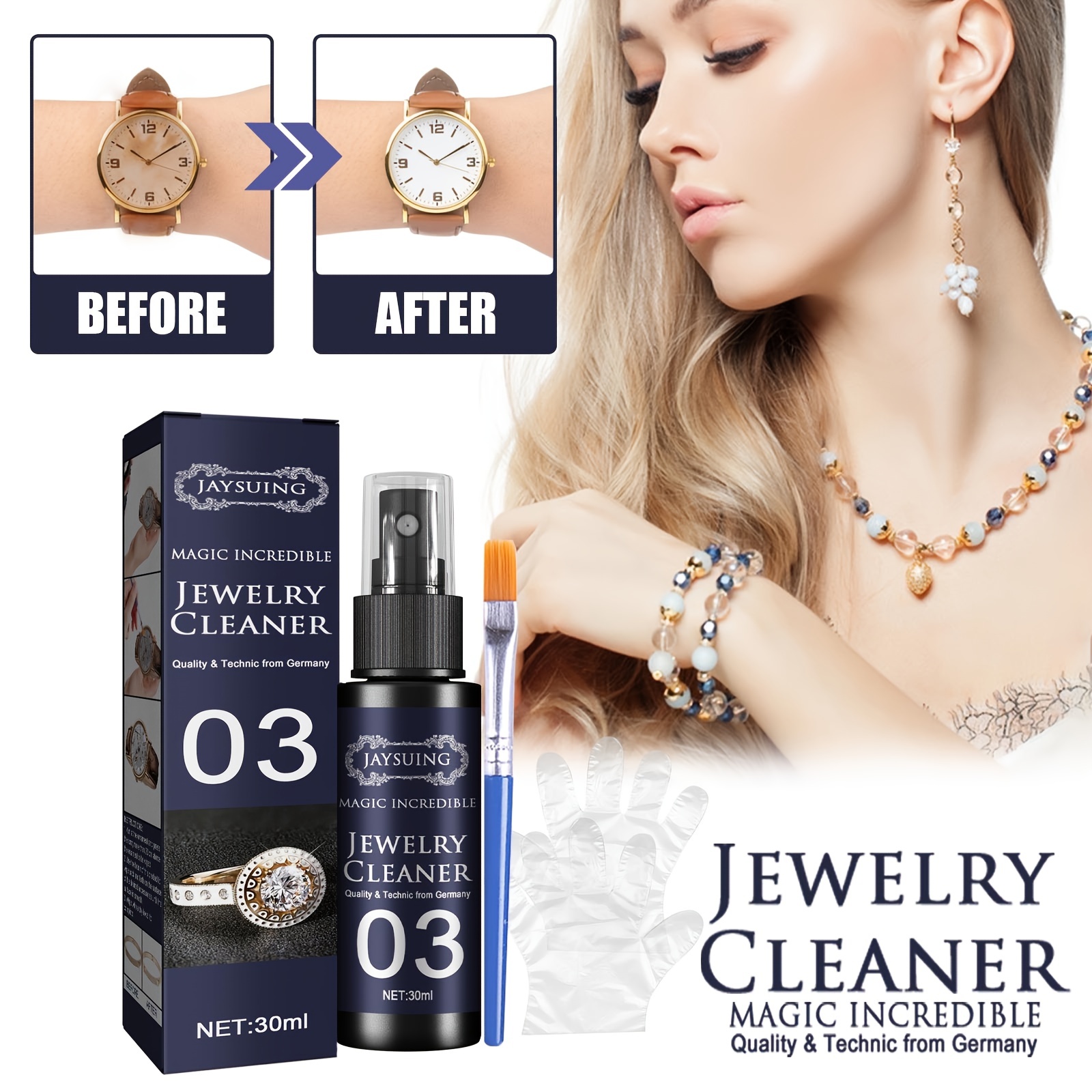 Jewelry Cleaner Cleaning Gold Watches And Diamond Rings - Temu