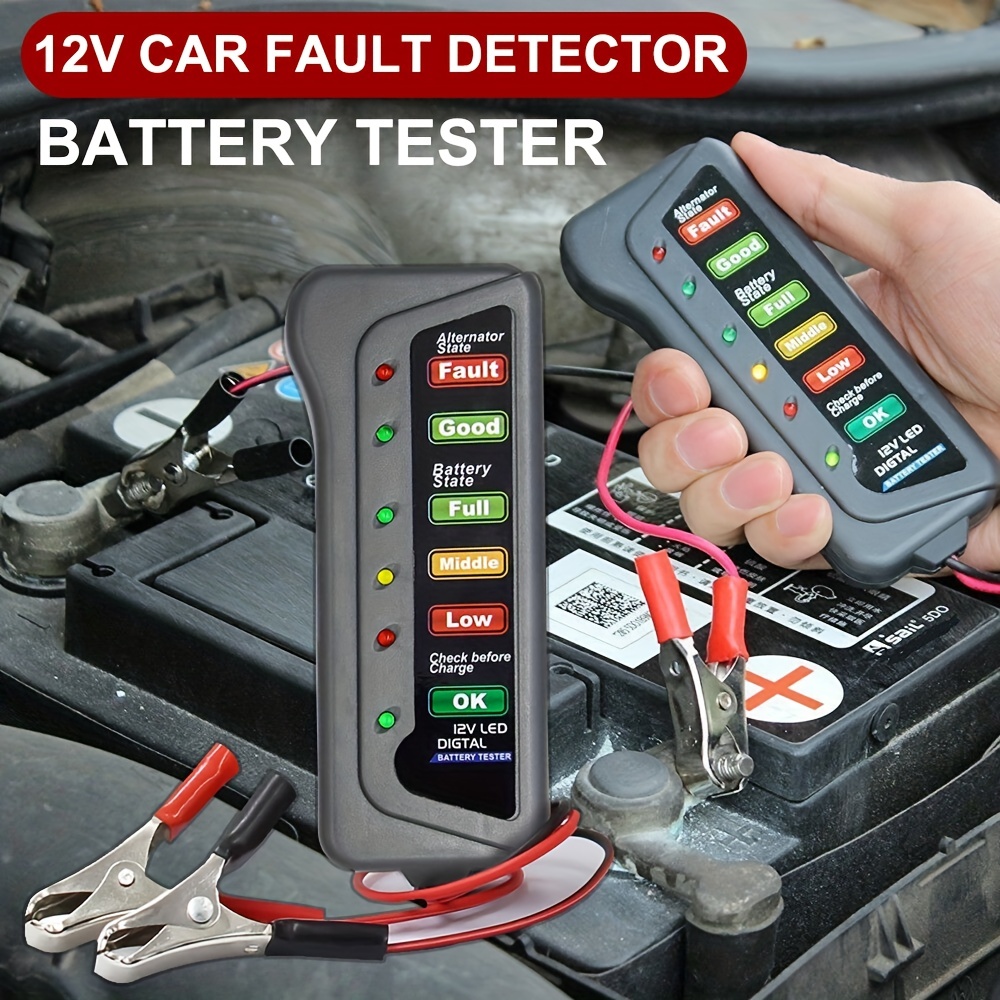 12V/24V testeur de batterie de voiture LCD analyseur de batterie numérique  outil de Diagnostic de