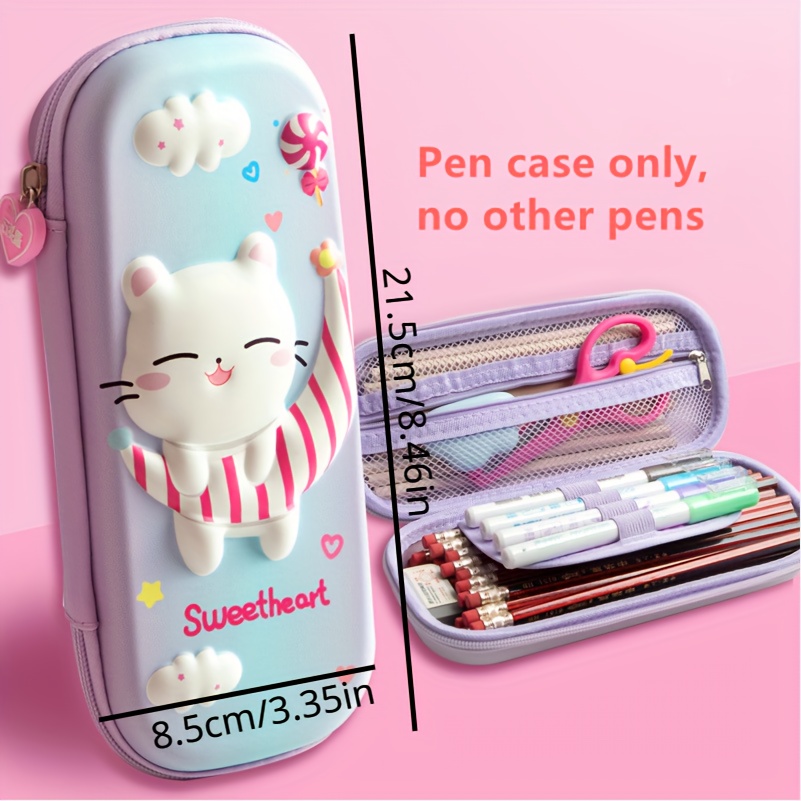 3D EVA Unicorn Cute Pencil Case Cartoon Stationery Box Girls Color