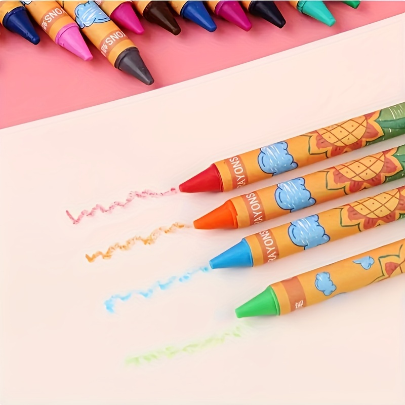  deli Toddler Crayons Rocket Non-Toxic Crayons for Toddlers Age  1 and Older Washable Crayons Painting Drawing & Art Supplies,12 Packs  Crayons (12) : Toys & Games