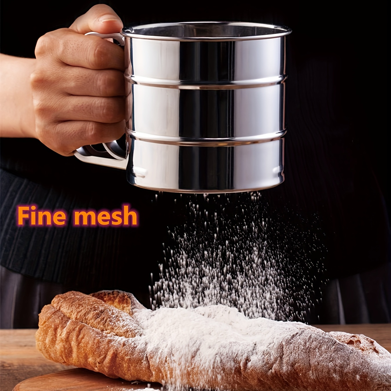 Electric Flour Sieve Handheld Baking Strainer Plastic Mesh Sifter Home  Kitchen Baking Tool Utensil