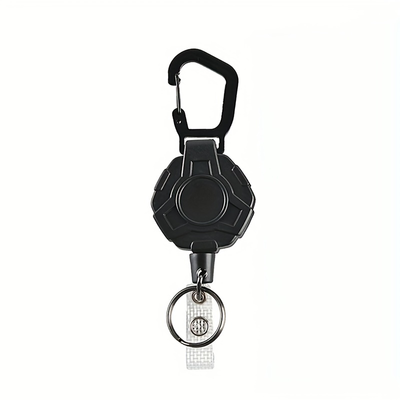 Heavy Duty Retractable Keychain Anti Theft Metal Buckle Secure