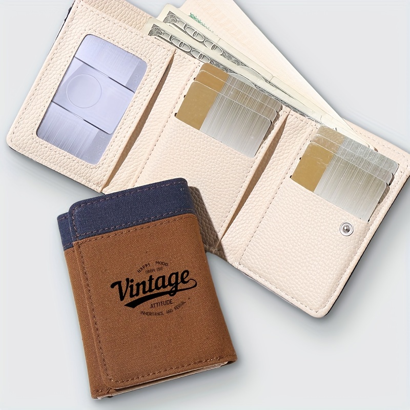 Retro Small Wallet, Driver's Id Card Holder, Zipper Wallet For Men - Temu