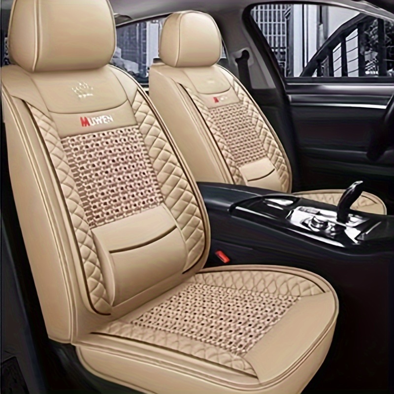 5 Seats Ice Silk Car Seat Covers Breathable Full Surround - Temu