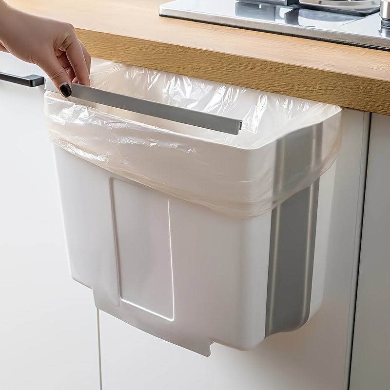 Hanging Kitchen Trash Can Foldable Waste Bin For Kitchen - Temu United  Kingdom