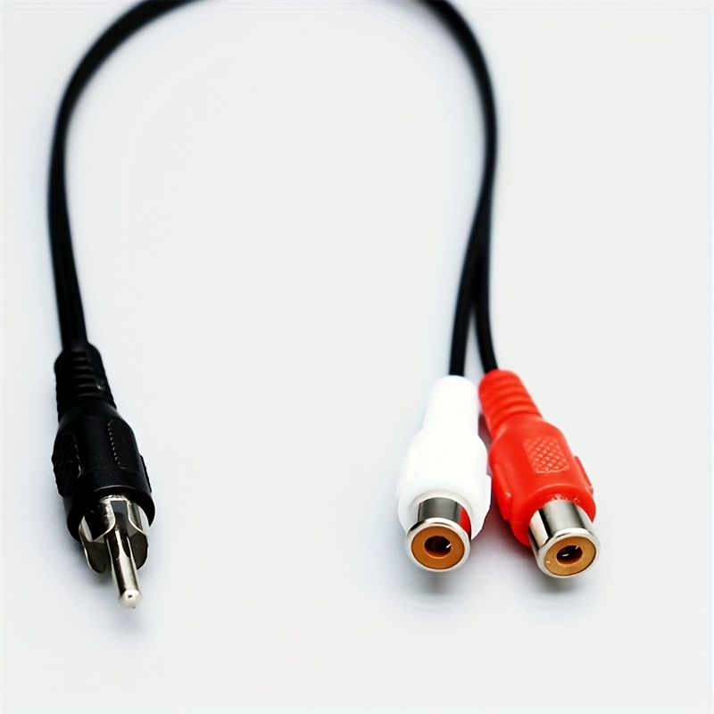 2 Uds Macho 2 Hembra Rca Cable Adaptador Altavoces Audio Cable