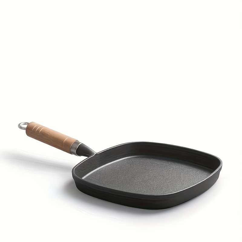 Steak Pan Cast Iron Square Grill Pan Pre seasoned Skillet - Temu