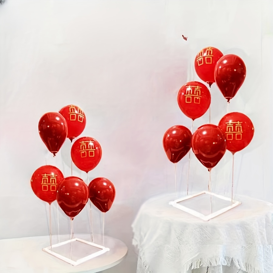Base per palloncini con supporto per palloncini con supporto per  centrotavola da tavolo con palo e tazza per feste di compleanno, matrimoni