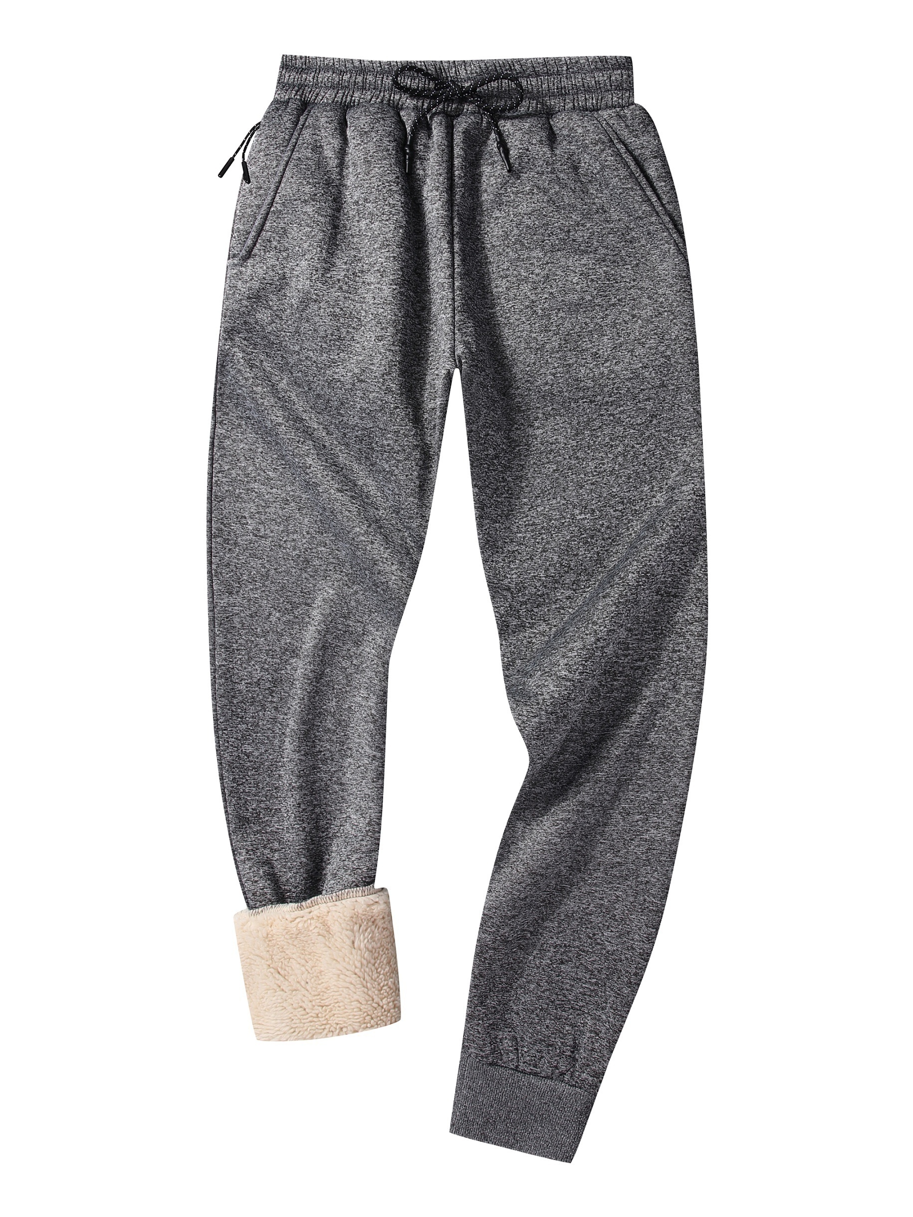 Fleece Lined Drawstring Sweatpants Loose Fit Pants Men s Temu