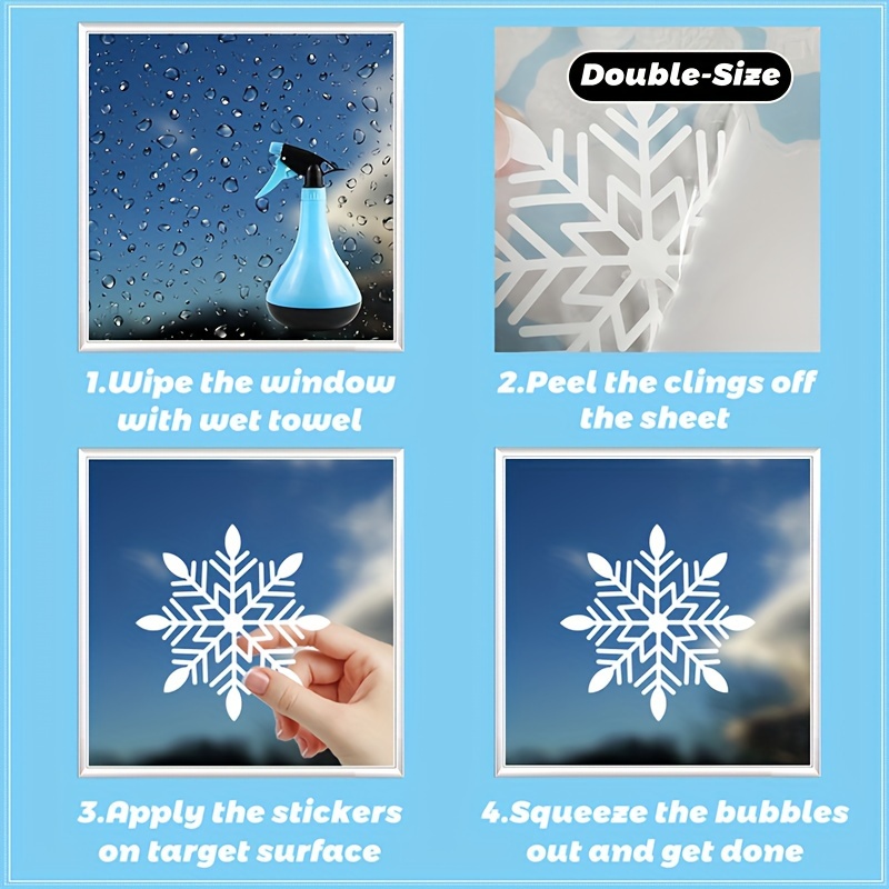 Christmas Window Stickers White Snowflake Glass Stickers Can - Temu