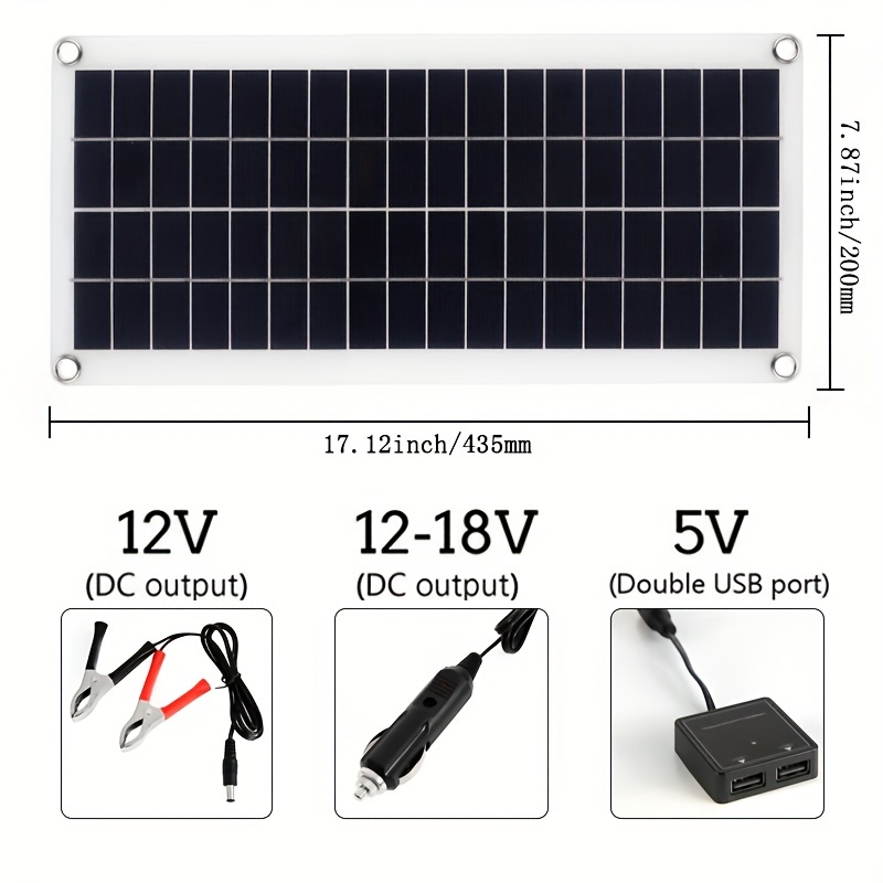 1pc Kit De Panel Solar 12V 18V Con Controlador De - Temu Mexico