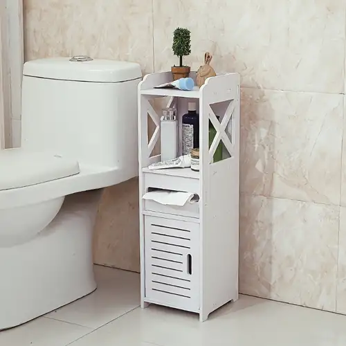 Maximize Your Bathroom Storage With This Stylish Corner - Temu