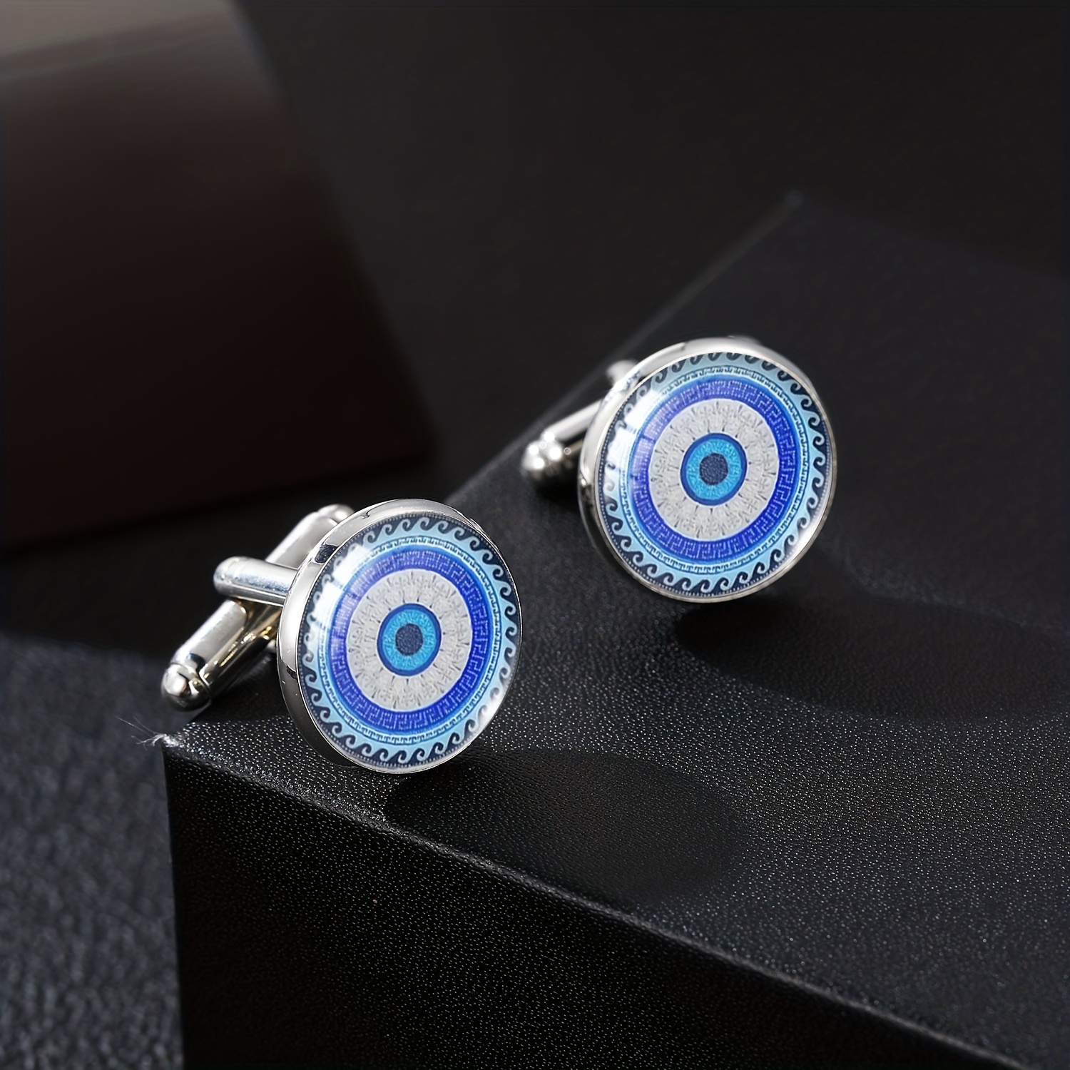 1pc Royal Devil Eye Cufflinks DIY Jewelry