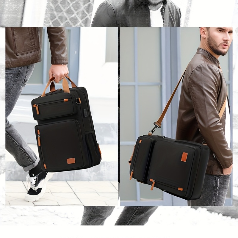 Genuine Leather Mens Designer Backpacks Shoulder Casual Computer Bag Laptop  Bag Men's Fashion Travel Backpack Men's Business and Leisure College Bag