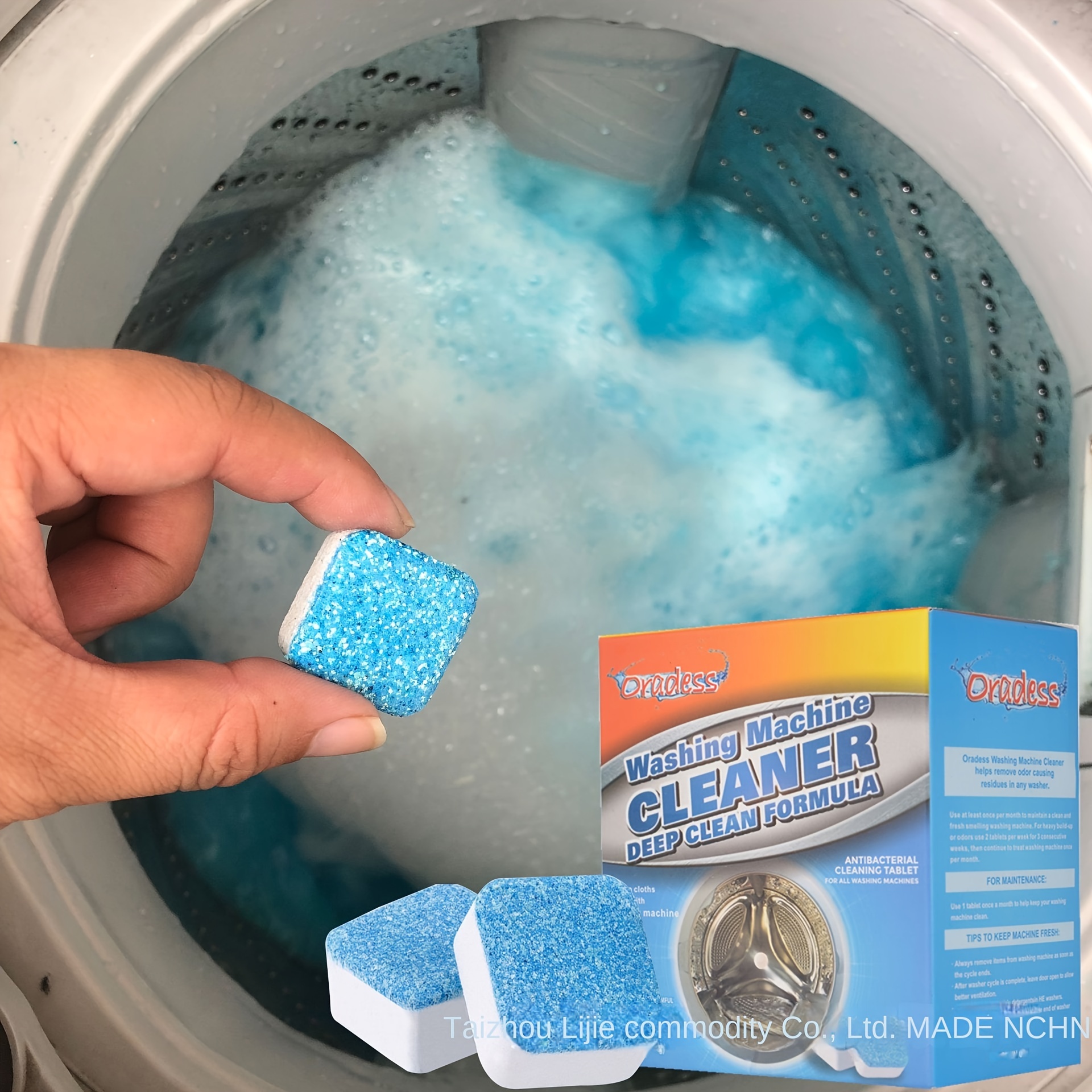 1box, Washing Machine Cleaner Descaler, Deep Cleaning Tablets For