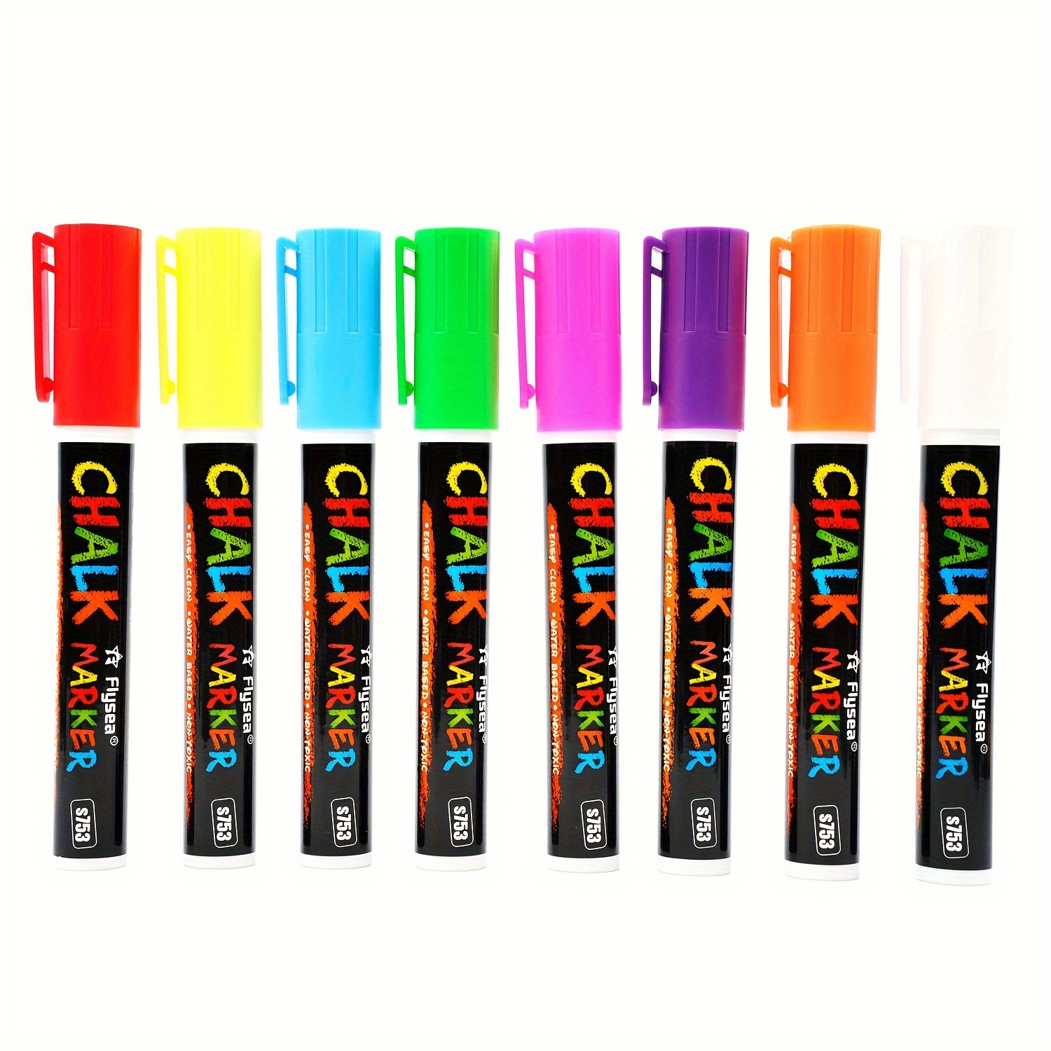 Liquid Chalk Markers Pens - 12 Colors Washable & Wet Erase Chalk