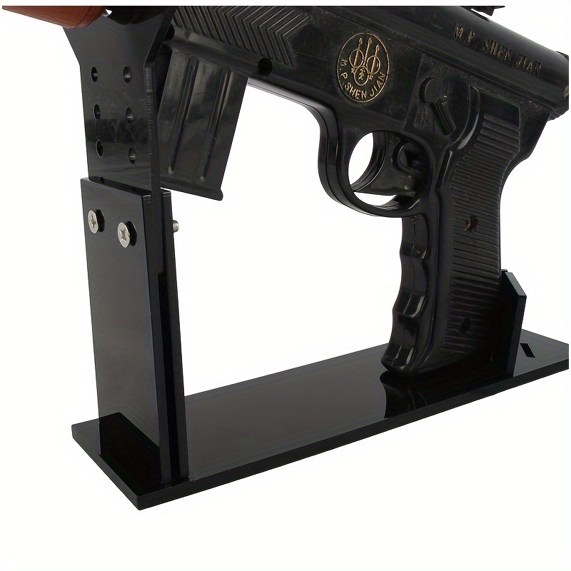 Acrylic Hand Gun Display Stand, Clear Pistol Rack Holder, For 5