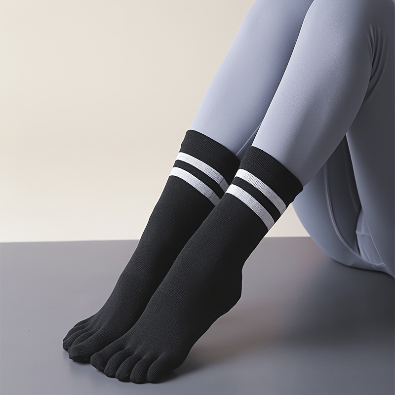 Calcetines antideslizantes de media punta para mujer para ballet