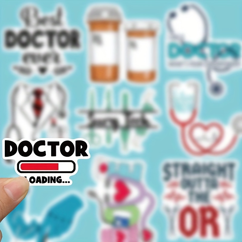 50 Cartoon Doctor And Nurse Stethoscope Stickers For Decorating