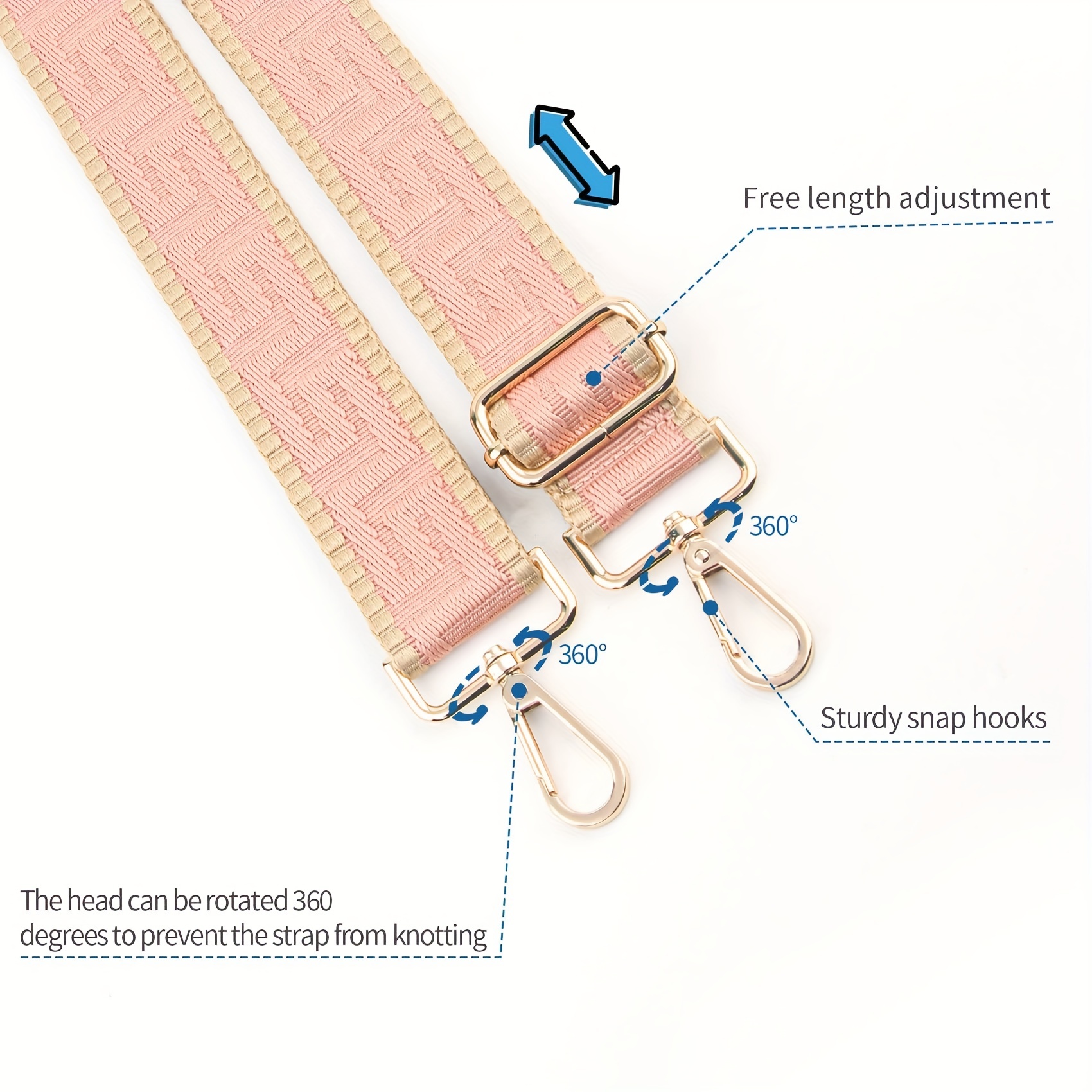 Maze Adjustable Wide Shoulder Strap, Replacement Handbag Strap