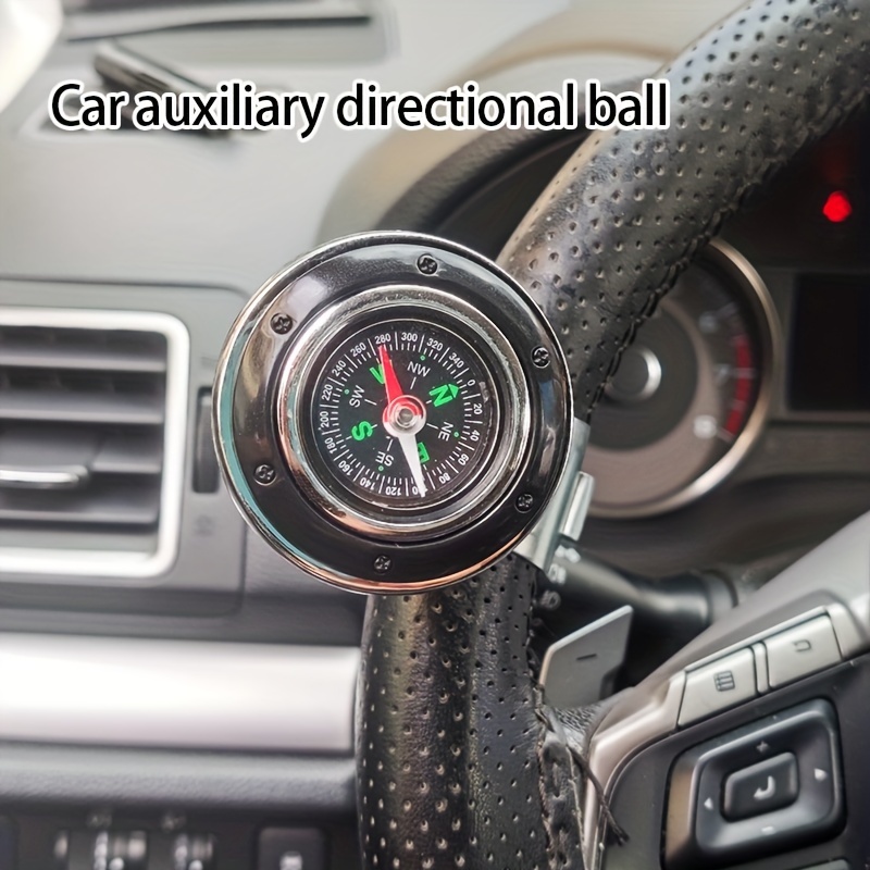 Ornements de voiture 2 en 1 boussole thermomètre Navigation Guide boule  tableau de bord boussole boule décoration 