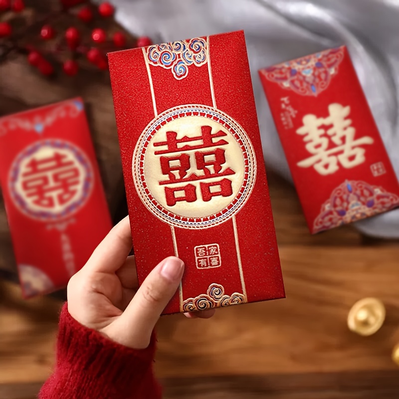 80 Pcs Mini Enveloppe Rouge Papier La Mariée Chinoise Mariage Enveloppes De