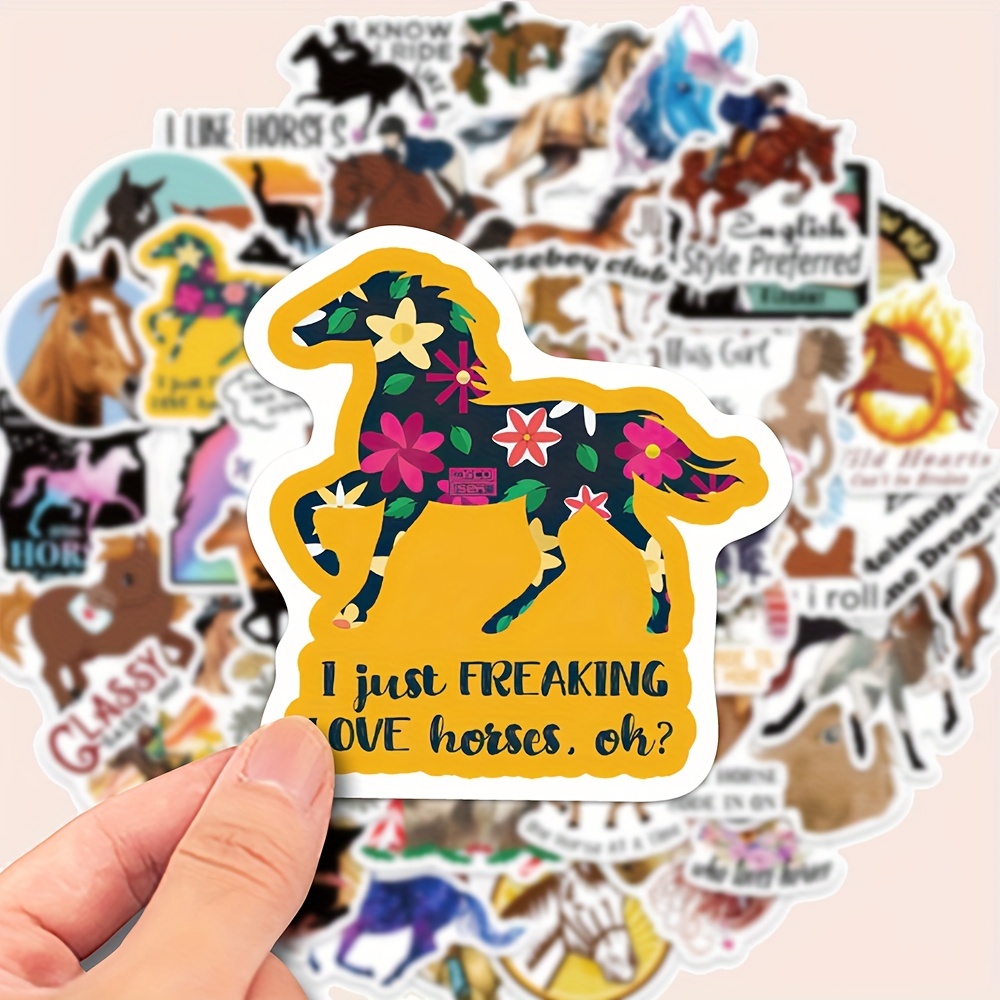 Skateboard Horse Stickers, Laptop Stickers Horses