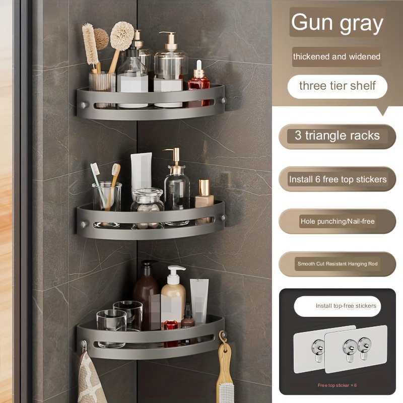 2 Tier Grey Hanging Shower Caddy