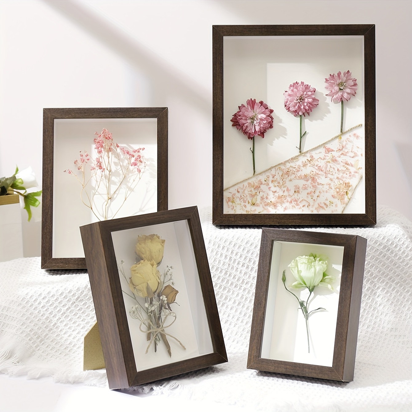 Dried Flower Photo Frame Press Clear Display Cases Hollow Specimen Wooden  Three-dimensional DIY Clear Photo Frame - AliExpress