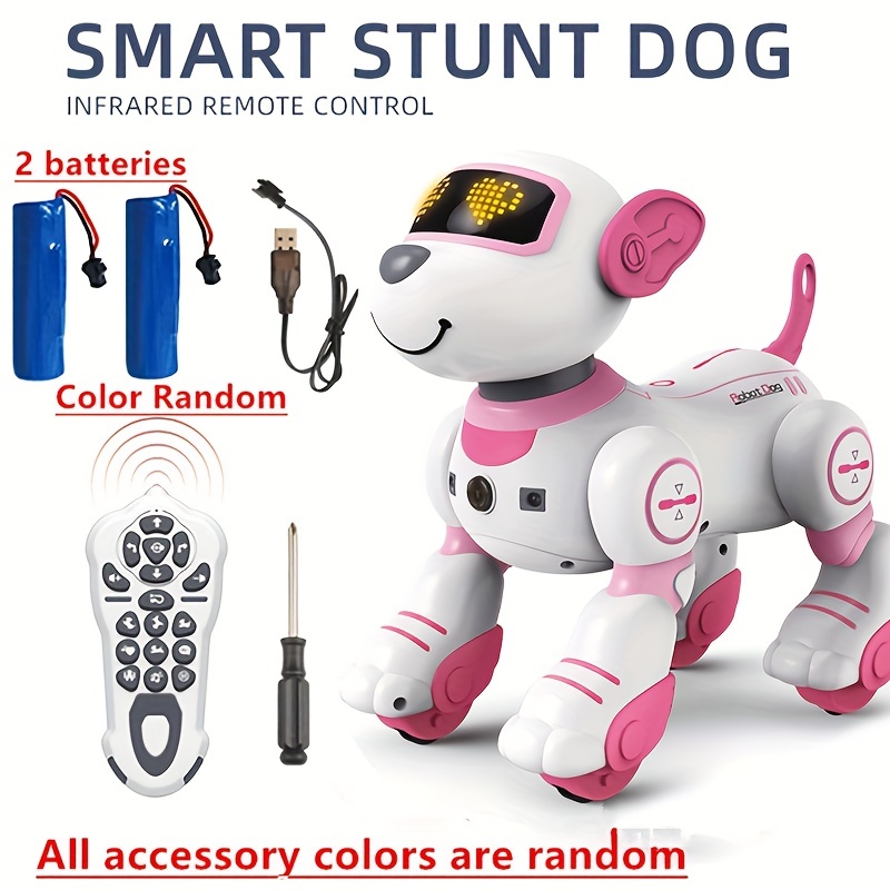 Juguete robot para perro, robot electrónico para mascotas, juguete  inteligente para niños, sonido interactivo, cachorro, con luz LED, juguete