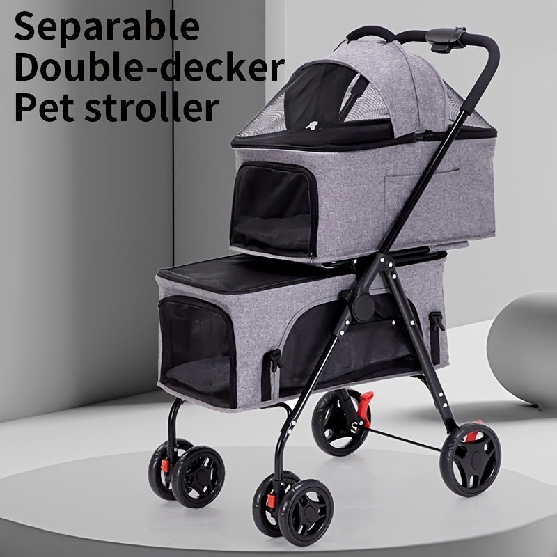 Pet and Pets by Petique Double Decker Pet Stroller for Dog, Cat, Small  Animal – Petique, Inc.