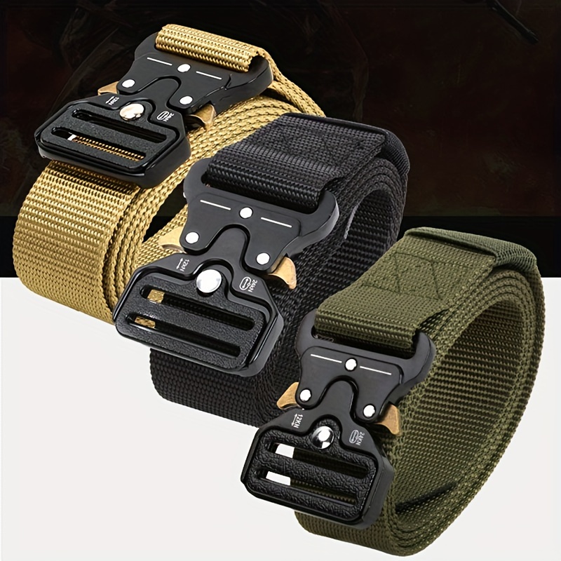 Cobra Buckle Outdoor Tactical Belt, Cinturón Lona Entrenamiento Liberación  Rápida Deporte Nylon Hombres - Joyería Accesorios - Temu Spain
