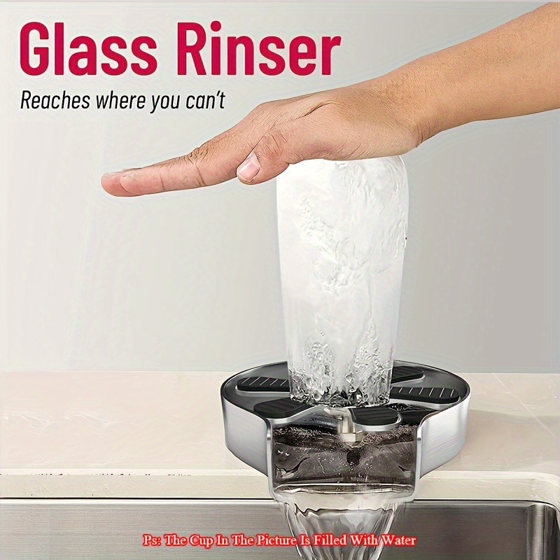 Glass Rinser for Kitchen Sink Stainless Steel Bottle Washer Cup