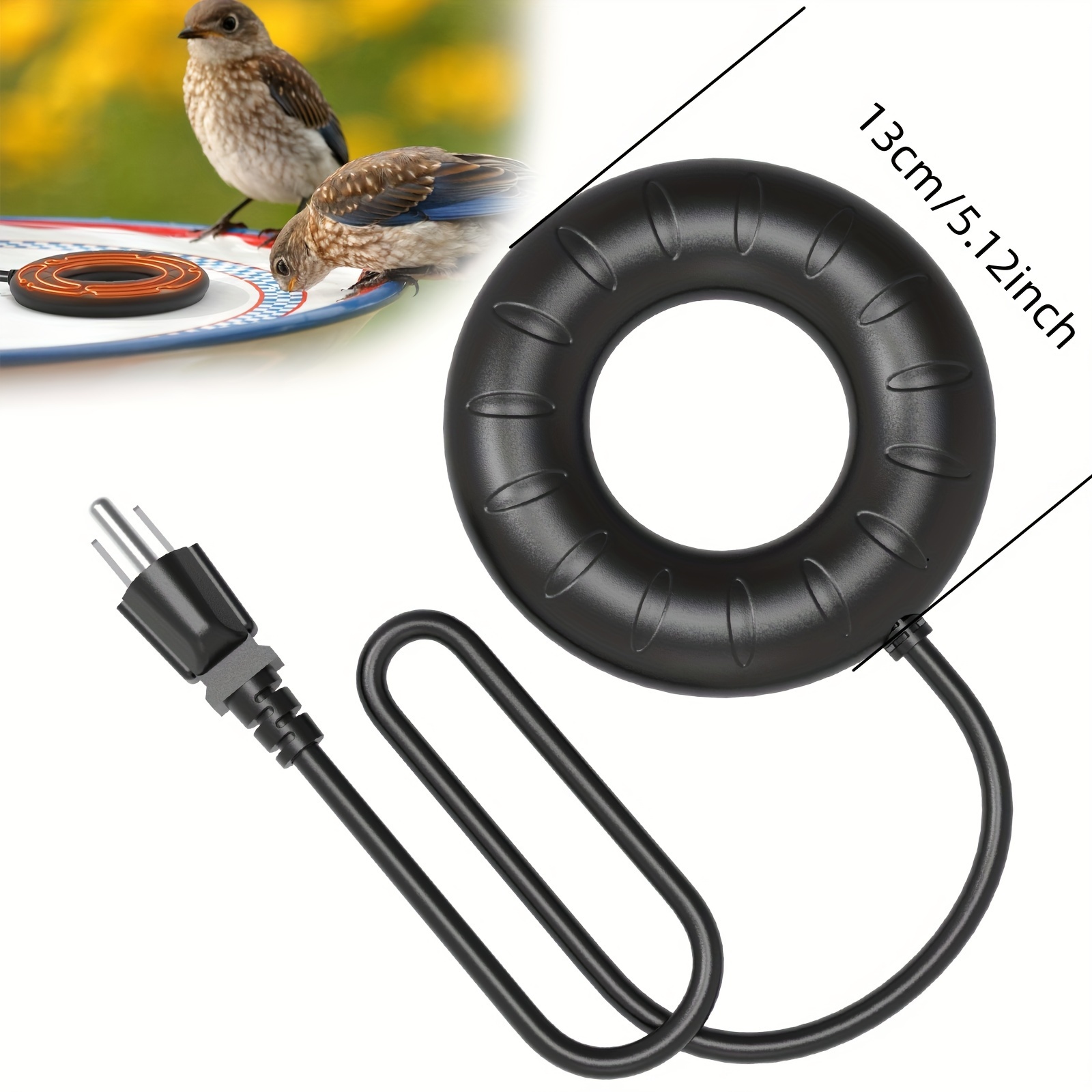 Birdcage De icer Solar Heated Bird Bath Pond Heater Solar - Temu