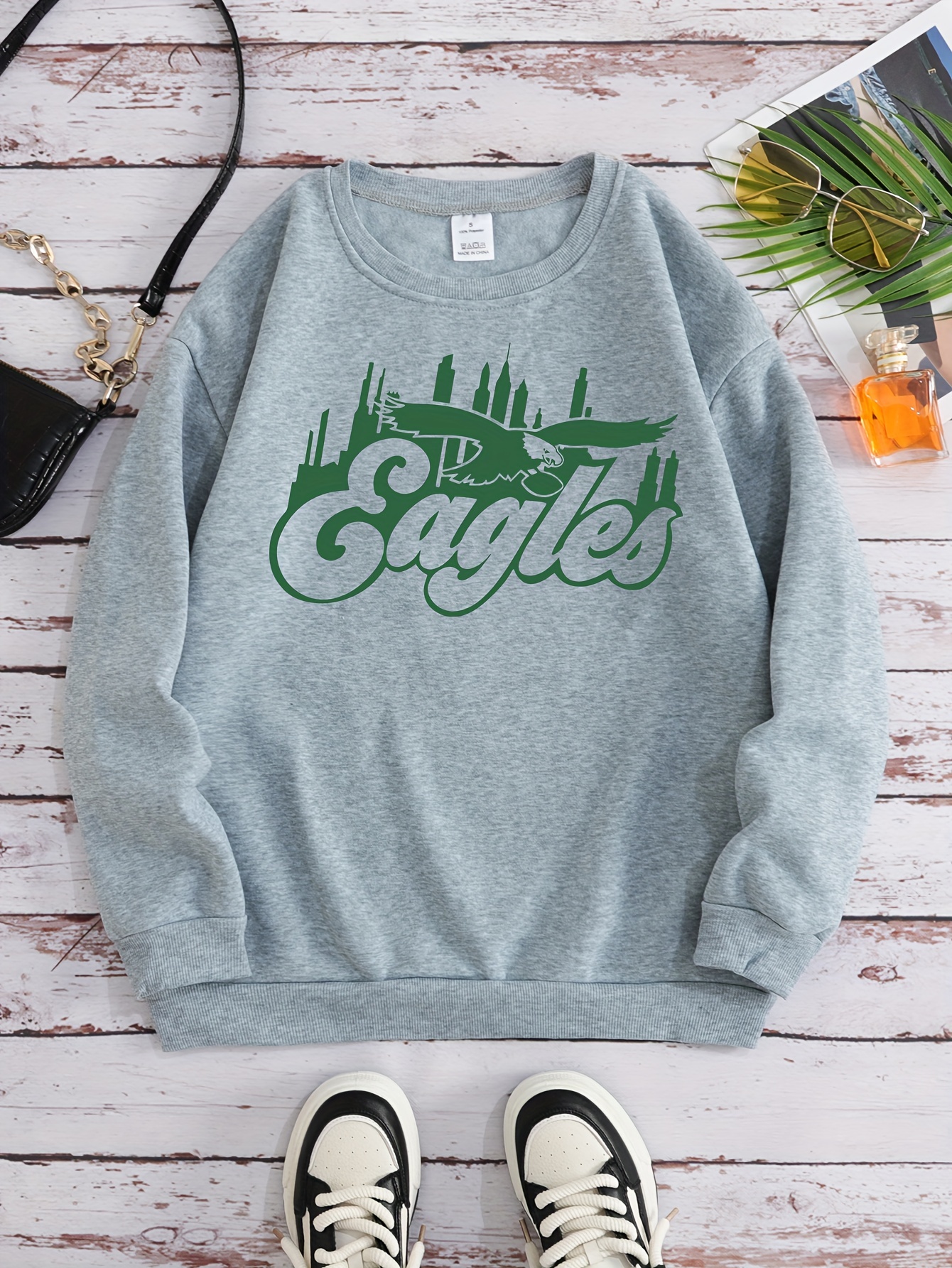 Philadelphia Eagles Vintage Hoodie - Green, Fashion Nova, Mens Graphic  Tees