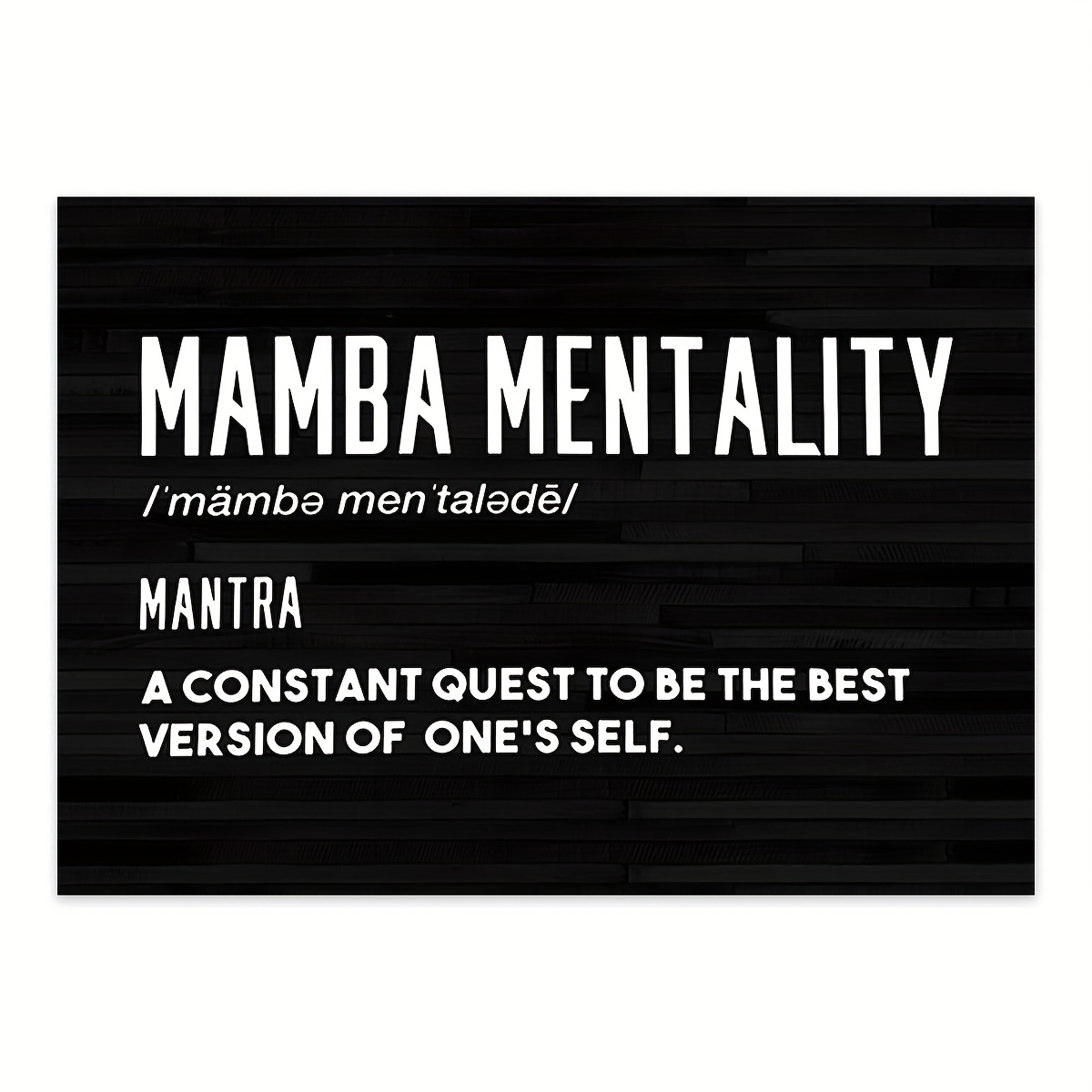 

1pc Mamba Mentality Motivational Quote Canvas Art, Motivational Basketball Wall Art, Inspirational Wall Art Canvas Painting, Modern Wall Art Print Room Decor, For Office Bedroom Home Decor
