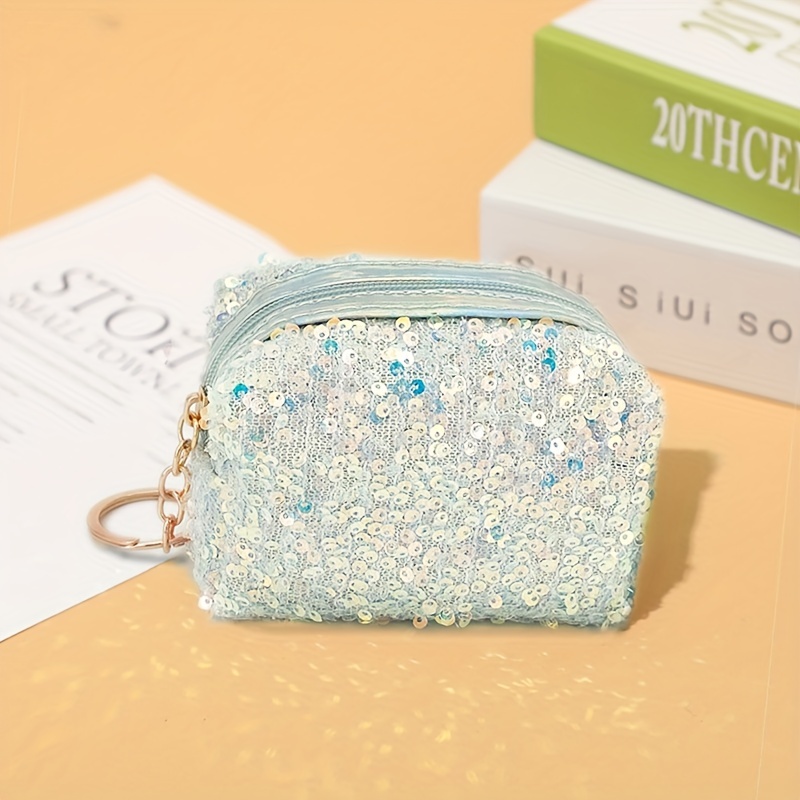 Women Kids Mini Sequins Bag Purse Small Wallet Glitter Earphone Bag Purse  Cute Coin Purse For Children Coin Bag