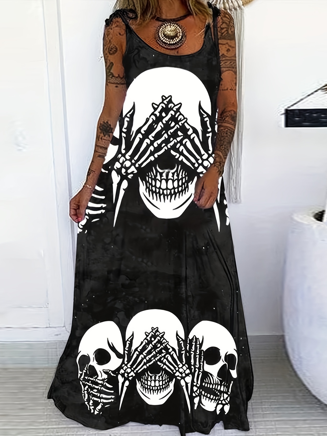 Plus Size Halloween Gothic Dress Women's Plus Skull Heart - Temu