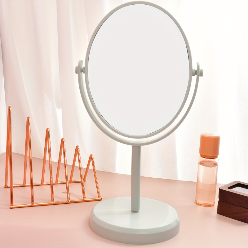 Miroir De Maquillage Avec Support De Bureau Cosmétique Pour Coiffeuse,  Décoration De Chambre, Dortoir Et Cadeaux De Beauté (ovale) - Temu France