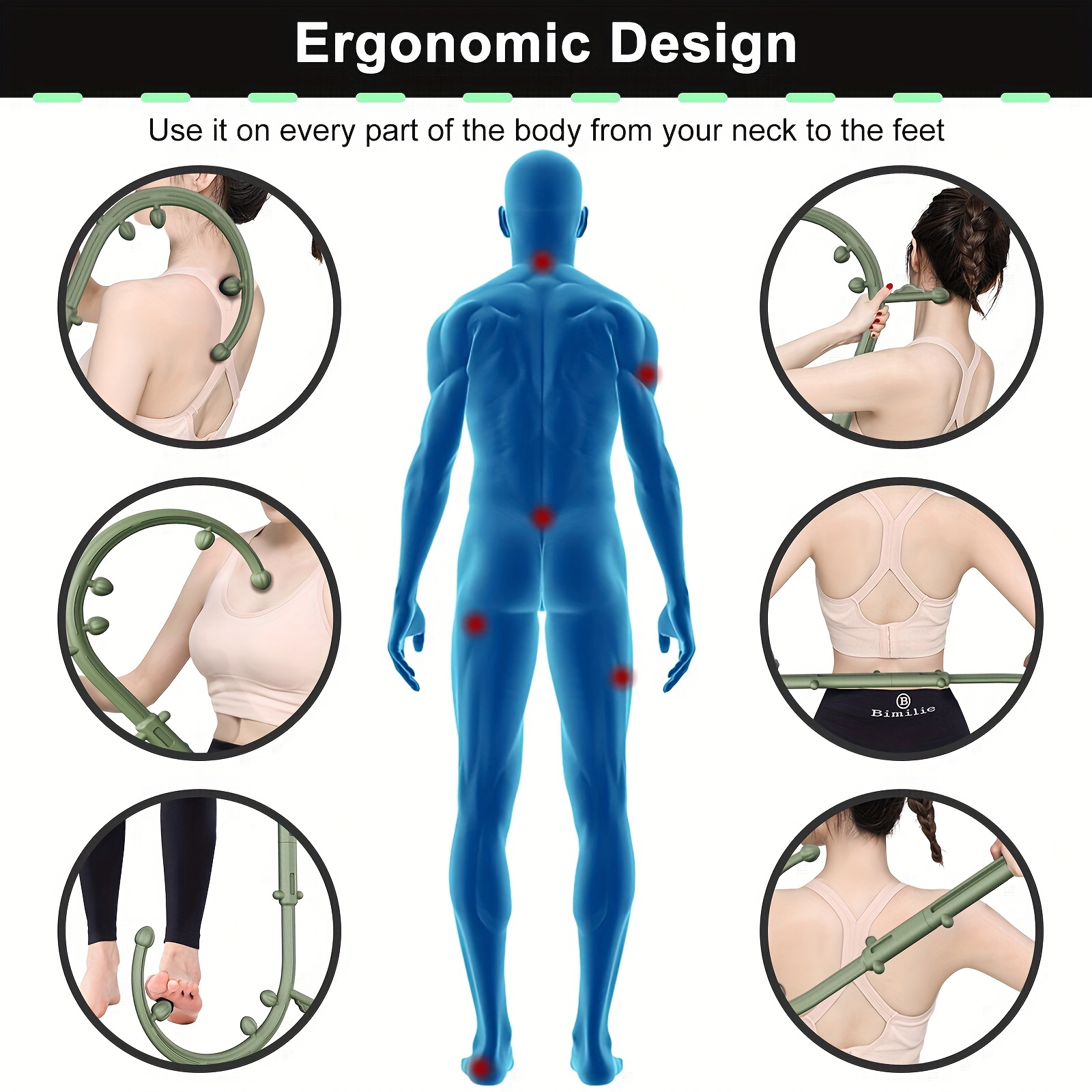 Empower Back and Neck Massager Tool, Trigger Point Self Massage